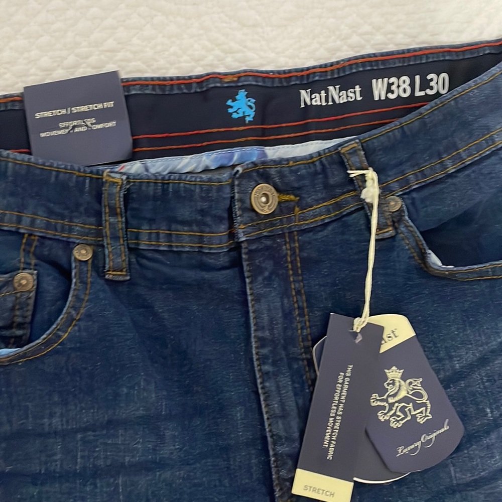 Nat Nast Jeans. Size: W38 L30. Color: Dark Rinse. - Picture 4 of 7